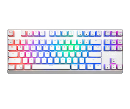 Klawiatura MODECOM RGB PUDDING EDITION biała